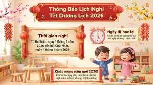 Thông báo nghỉ Tết Nguyên Đán Ất Tỵ 2025